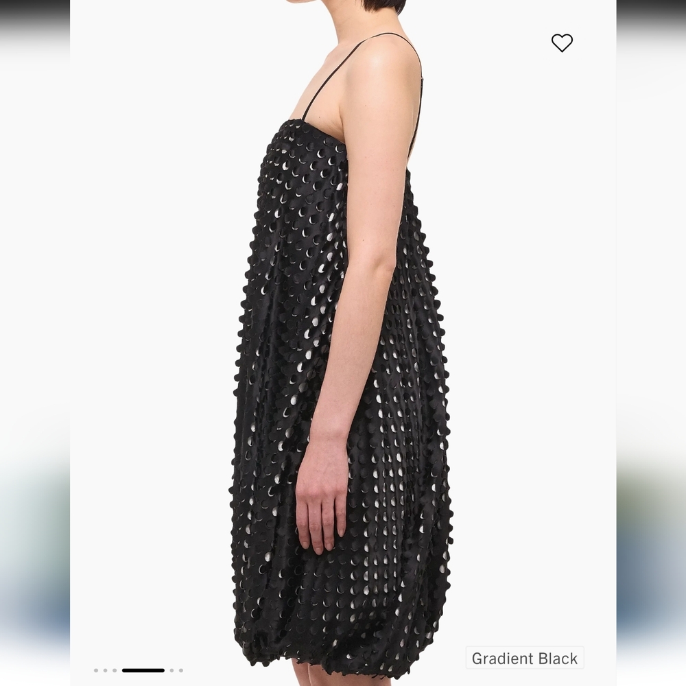 ​NWT Helmut Lang Hole Punch Bubble Dress Black Size 8 - Picture 2 of 15